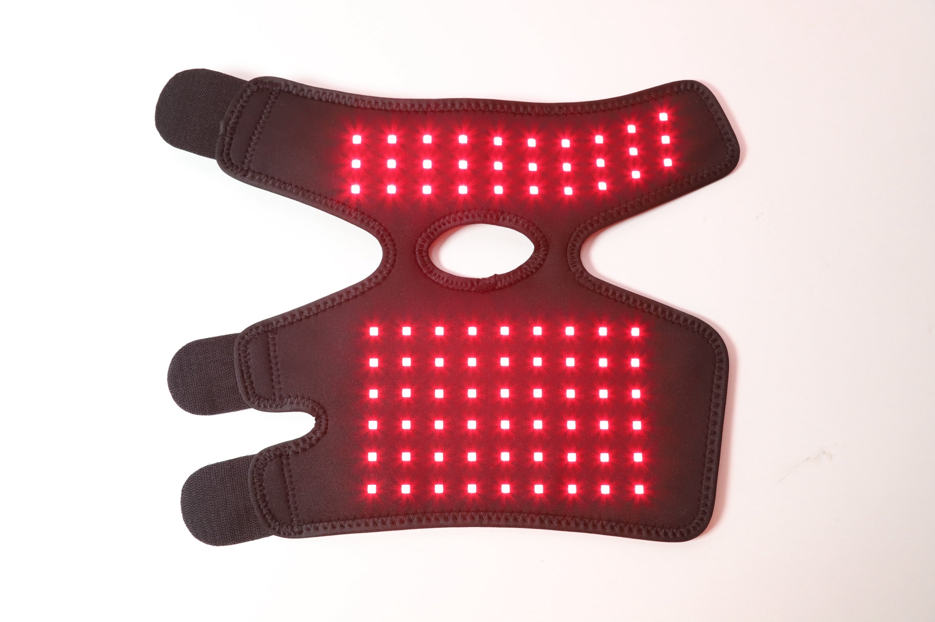 Ankle wrap with 84 LEDs lit at 660nm and 850nm
